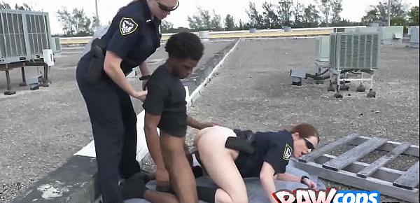  BBW officers arresting a huge loaded boner for fun